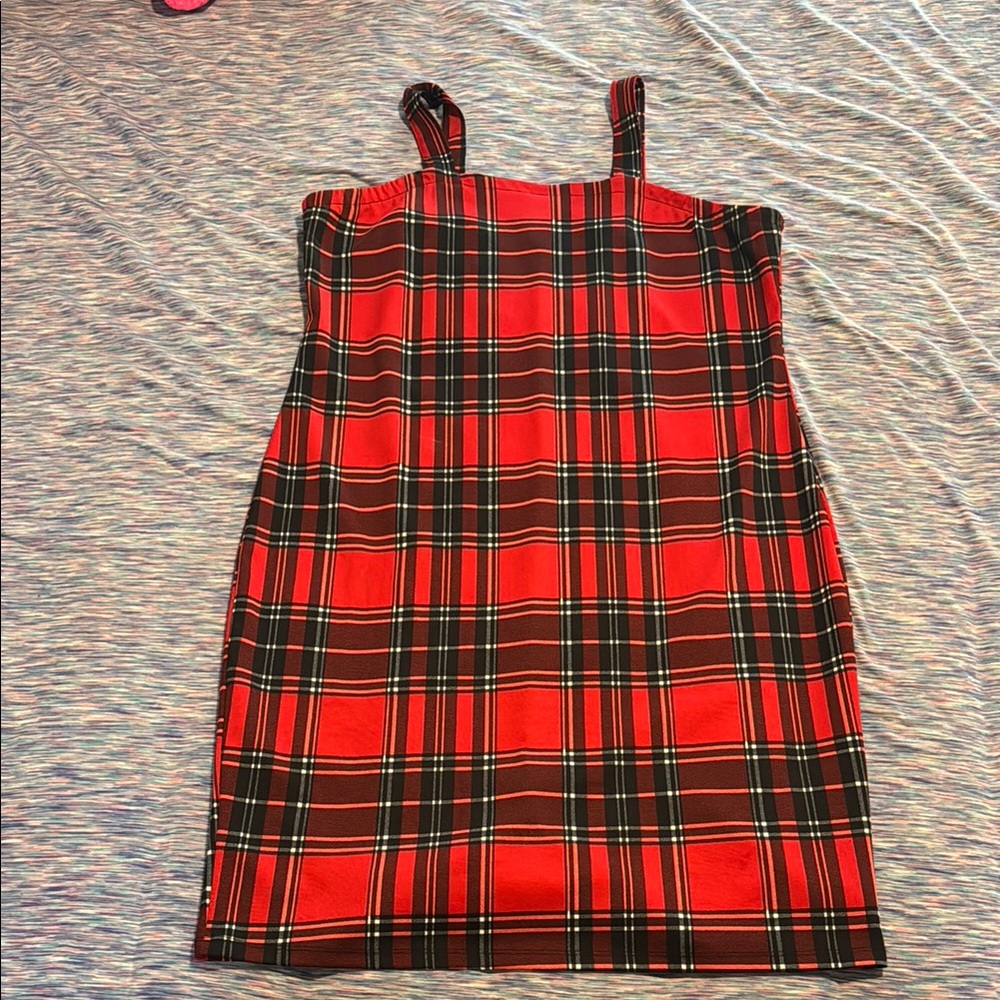 Plaid Red Mini Dress
